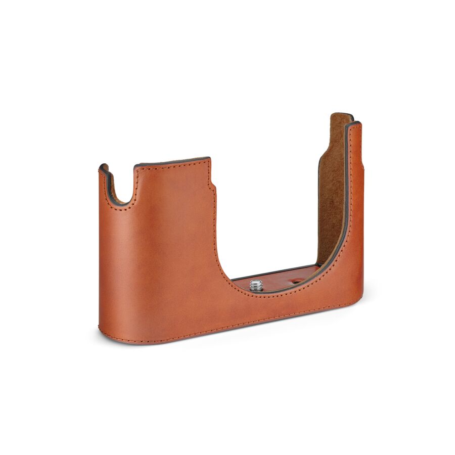 Fondina Q3, pelle, cognac